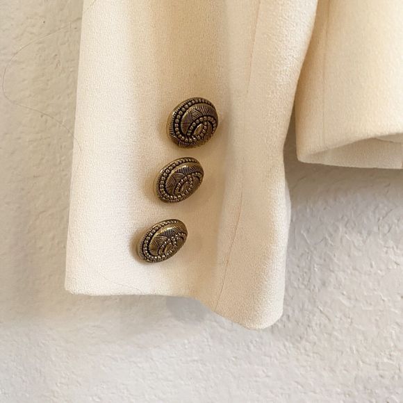 Herbert Grossman Vintage Union Made Jacket Cream ILGWU Made In USA Retro 80s - Picture 7 of 11